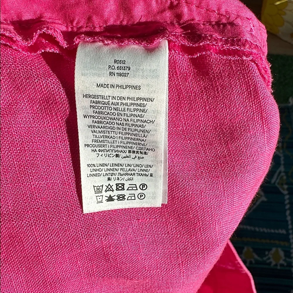 Boden Westbourne Linen Shorts 6”, size US 20-22, Pop Pansy colorway